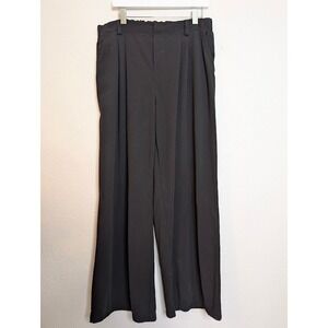 Halara Womens Size XL Black Wide Leg Pants Elastic Waist Casual Comfort Pull On